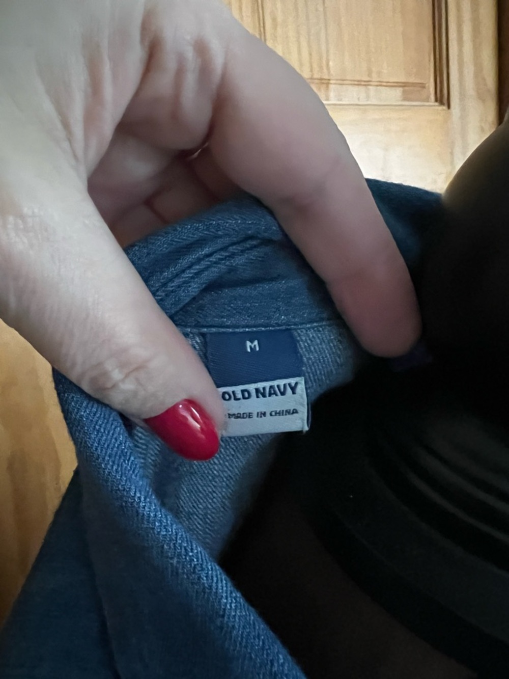Old Navy Blue Denim Button-Front Midi Shirt Dress - Picture 4 of 5
